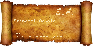 Stenczel Arnold névjegykártya