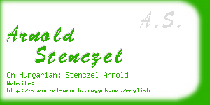 arnold stenczel business card